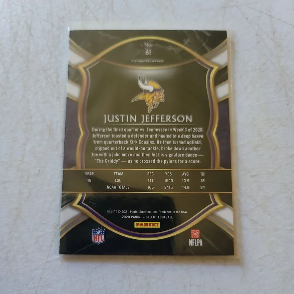 2020 Panini Select - Concourse Justin Jefferson #61 (RC)
